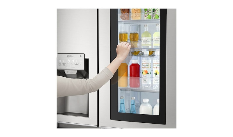 LG Nevecón LG InstaView Door-in-Door™, Side by Side, capacidad 668 LTS, Inverter Linear Compressor, LS65SXN