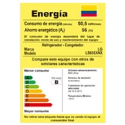 LG Nevecón LG InstaView Door-in-Door™, Side by Side, capacidad 606 LTS, Inverter Linear Compressor, acabado Noble Steel, LS65SXNX
