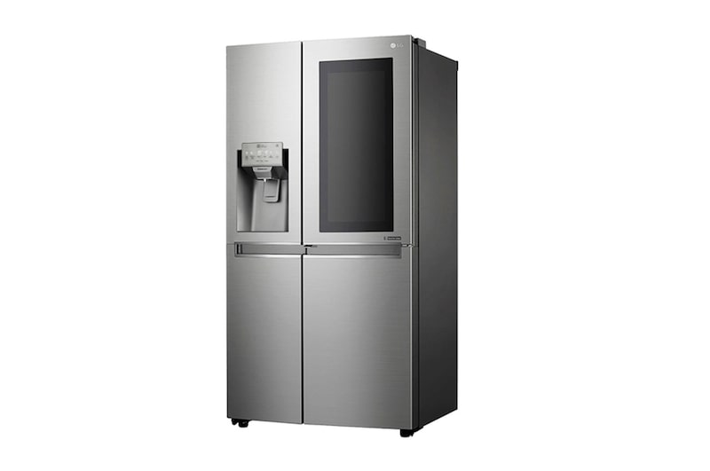 LG Nevecón LG InstaView Door-in-Door™, Side by Side, capacidad 606 LTS, Inverter Linear Compressor, acabado Noble Steel, LS65SXNX