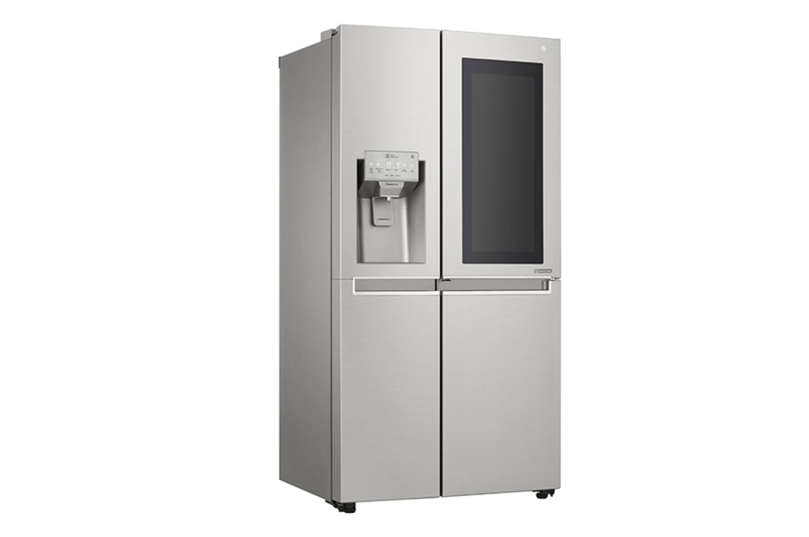 LG Nevecón LG InstaView Door-in-Door™, Side by Side, capacidad 606 LTS, Inverter Linear Compressor, acabado Noble Steel, LS65SXNX