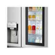 LG Nevecón LG InstaView Door-in-Door™, Side by Side, capacidad 606 LTS, Inverter Linear Compressor, acabado Noble Steel, LS65SXNX