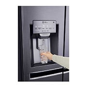 LG Nevecon LG  InstaView Door in Door, Side by Side, capacidad 668 LTS, acabado Matte Black ,Inverter Linear Compresor, LS65SXT
