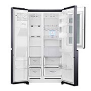 LG Nevecon LG  InstaView Door in Door, Side by Side, capacidad 668 LTS, acabado Matte Black ,Inverter Linear Compresor, LS65SXT