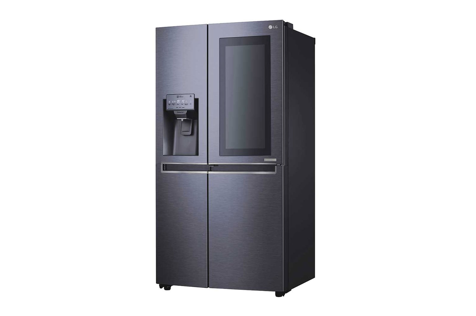 LG Nevecon LG  InstaView Door in Door, Side by Side, capacidad 668 LTS, acabado Matte Black ,Inverter Linear Compresor, LS65SXT