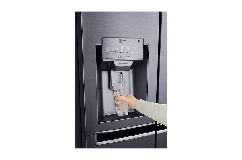 LG Nevecon LG  InstaView Door in Door, Side by Side, capacidad 668 LTS, acabado Matte Black ,Inverter Linear Compresor, LS65SXT