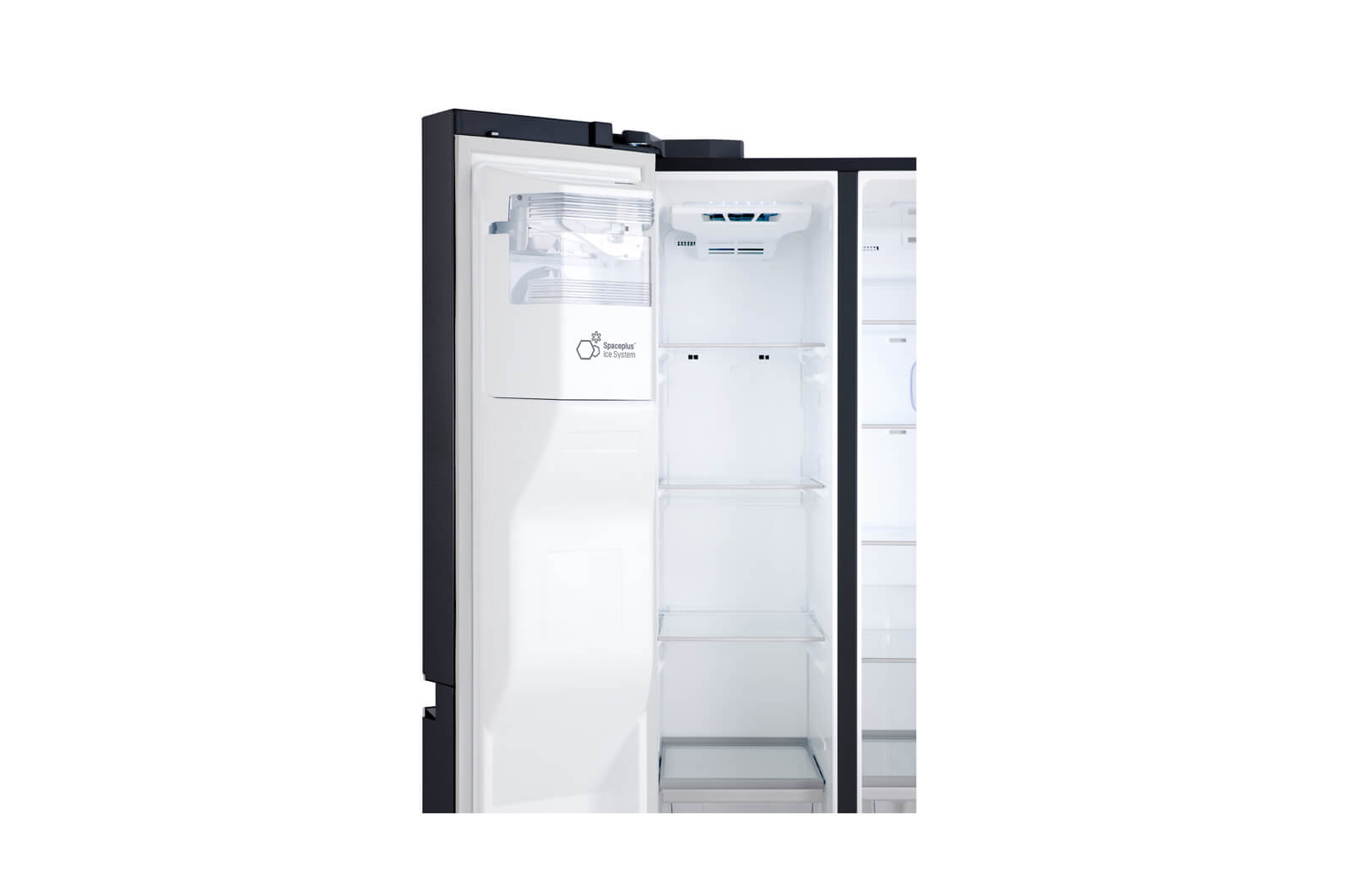 LG Nevecon LG InstaView Door in Door, Side by Side, capacidad 592 LTS, acabado Matte Black ,Inverter Linear Compressor, LS65SXTX