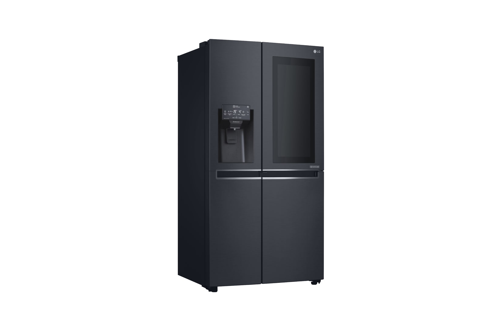 LG Nevecon LG InstaView Door in Door, Side by Side, capacidad 592 LTS, acabado Matte Black ,Inverter Linear Compressor, LS65SXTX