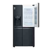 LG Nevecon LG InstaView Door in Door, Side by Side, capacidad 592 LTS, acabado Matte Black ,Inverter Linear Compressor, LS65SXTX