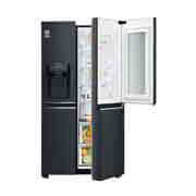 LG Nevecon LG InstaView Door in Door, Side by Side, capacidad 592 LTS, acabado Matte Black ,Inverter Linear Compressor, LS65SXTX