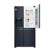 LG Nevecon LG InstaView Door in Door, Side by Side, capacidad 592 LTS, acabado Matte Black ,Inverter Linear Compressor, LS65SXTX