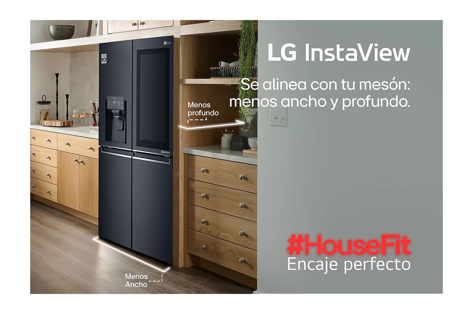 Nevecón LG LS66SXTC encaje perfecto en cocina