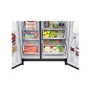 LG Nevecón LG Side By Side InstaView Door-in-Door™ Craft Ice y ThinQ Color Matte Black, Capacidad Total Almacenamiento 637 Litros, LS66SXTC