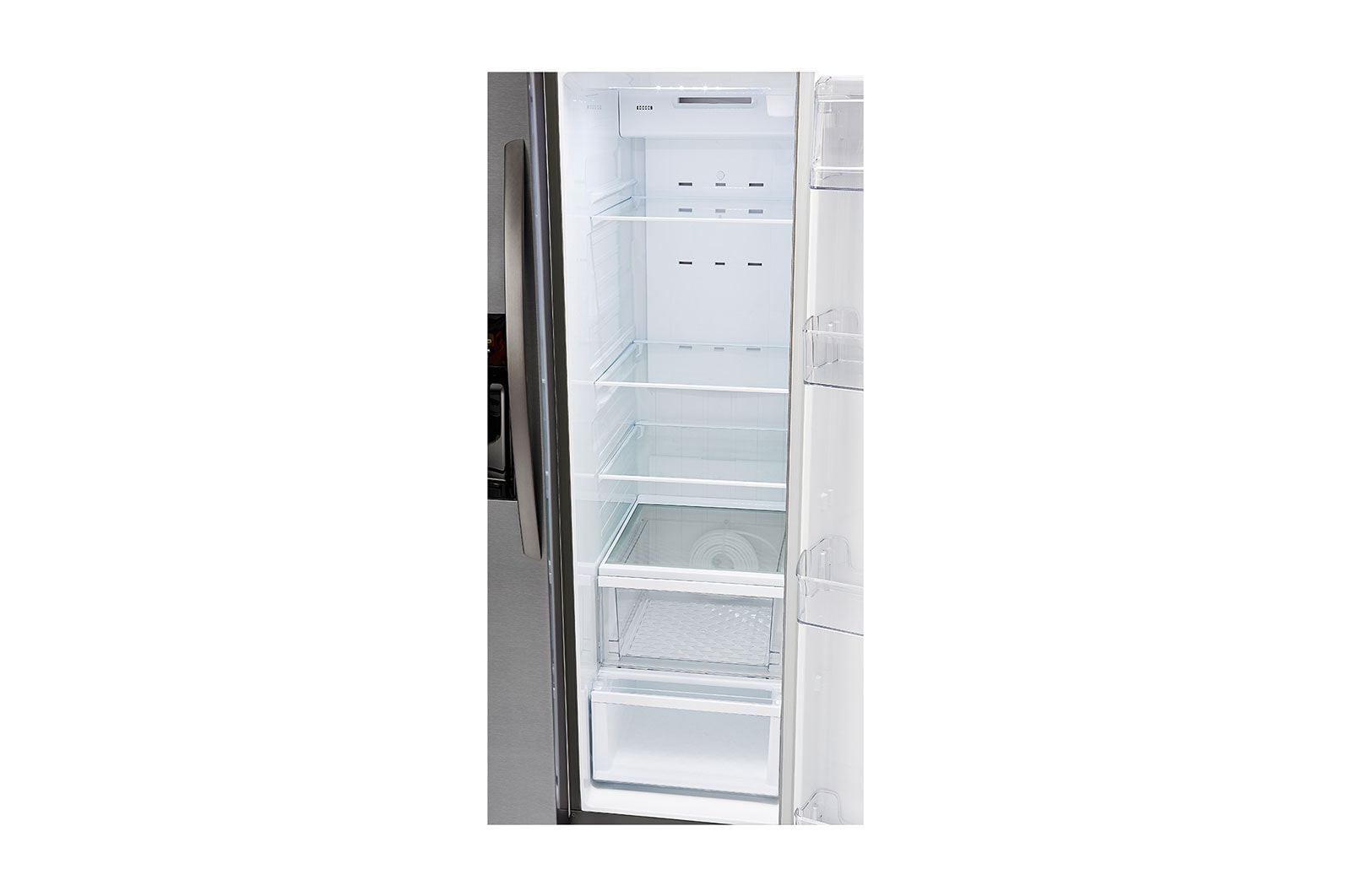 LG Nevecón Side by Side, capaciadad de  792 LTS, Acabado Graphite Steel, Inverter Lineal Compressor, LS73SGG