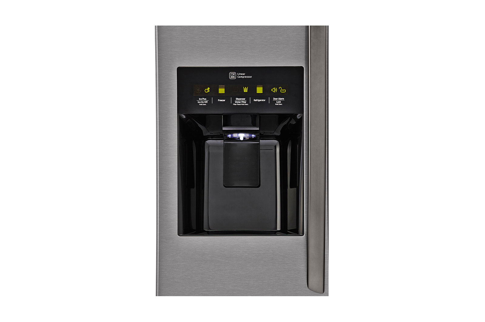LG Nevecón Side by Side, capaciadad de  792 LTS, Acabado Graphite Steel, Inverter Lineal Compressor, LS73SGG