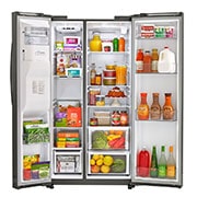 LG Nevecón Side by Side, capaciadad de  792 LTS, Acabado Graphite Steel, Inverter Lineal Compressor, LS73SGG