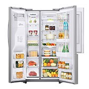 LG Nevecón InstaView Door-in-Door, Side by Side, capacidad 798 LTS, acabadoSTS, Inverter Linear Compresor, LS74SXS
