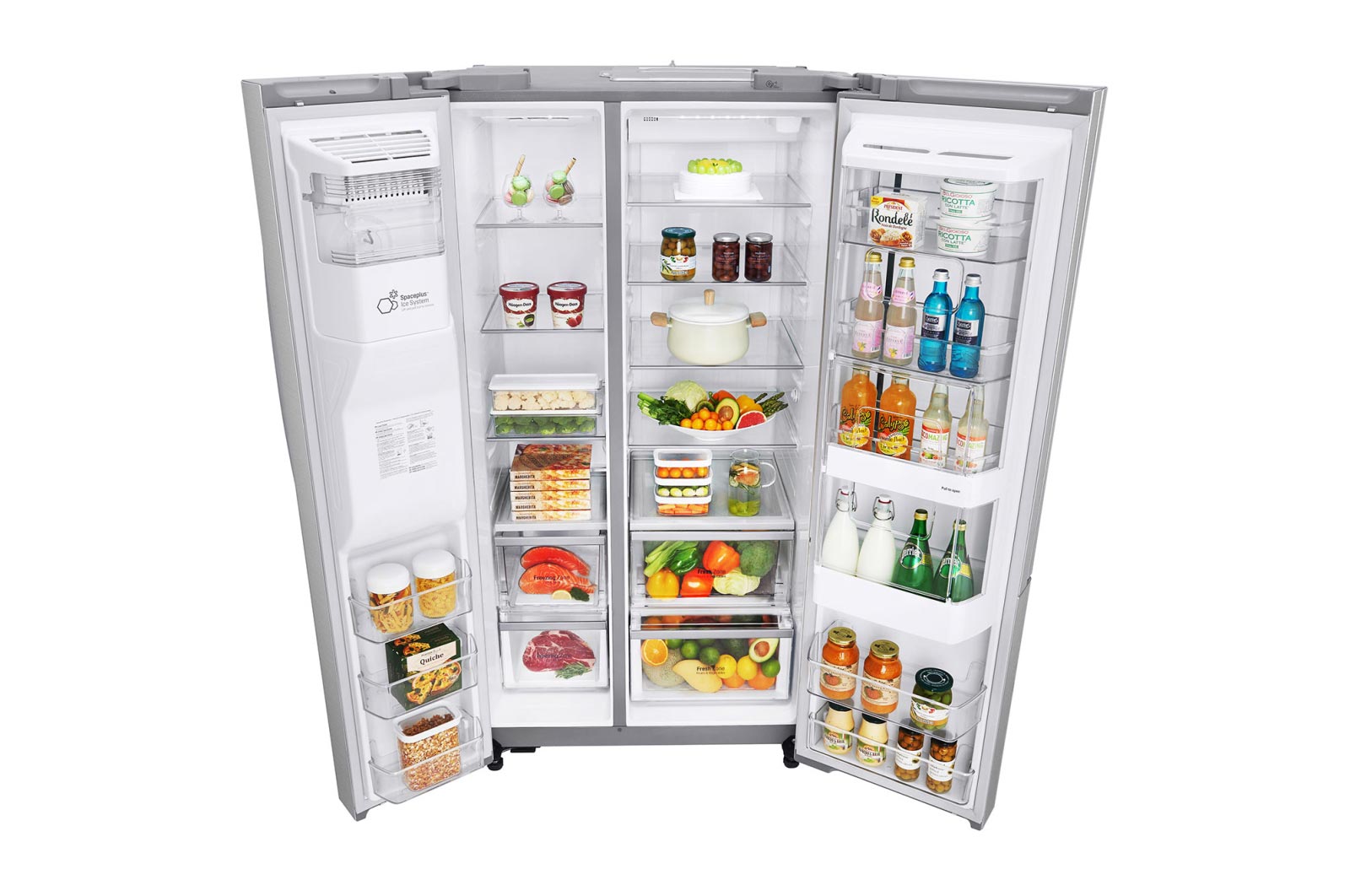 LG Nevecón InstaView Door-in-Door, Side by Side, capacidad 798 LTS, acabadoSTS, Inverter Linear Compresor, LS74SXS