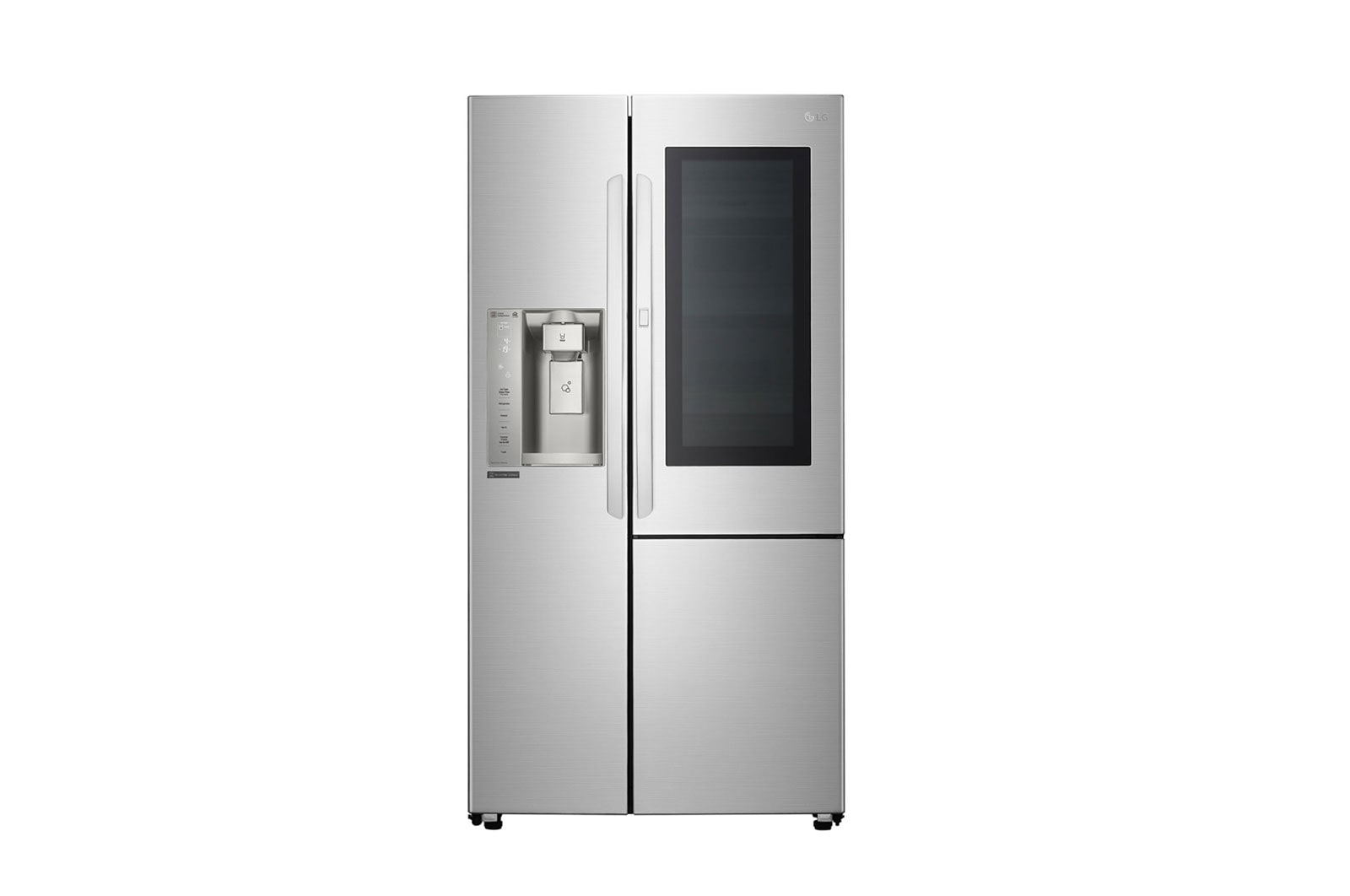 LG Nevecón InstaView Door-in-Door, Side by Side, capacidad 798 LTS, acabadoSTS, Inverter Linear Compresor, LS74SXS