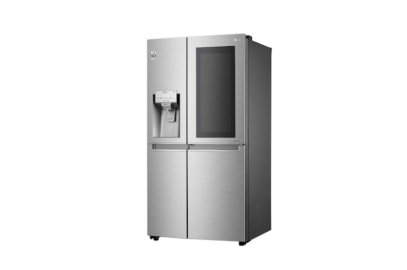 LG Nevecón InstaView Door-in-Door, Side by Side, capacidad 690 LTS, acabado STS, Inverter Linear Compresor, LS74SXSX