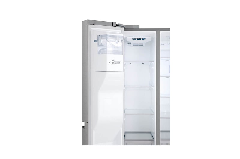 LG Nevecón InstaView Door-in-Door, Side by Side, capacidad 690 LTS, acabado STS, Inverter Linear Compresor, LS74SXSX