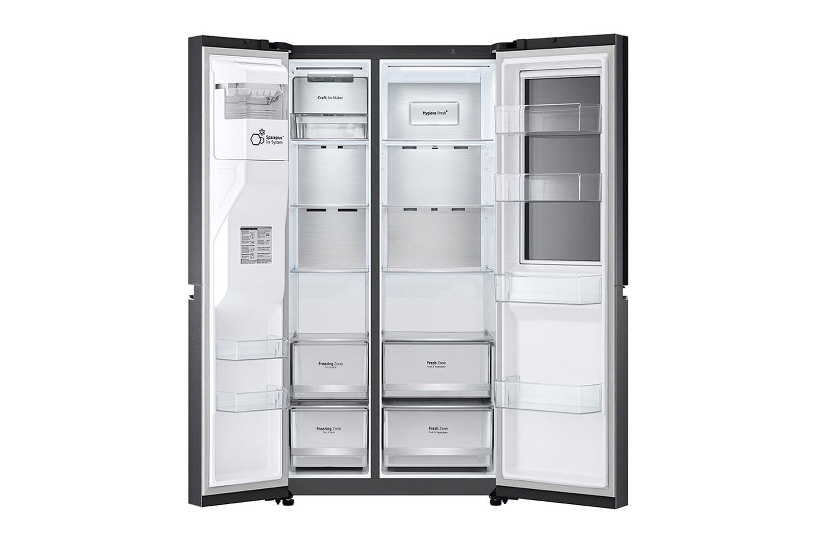 Nevecón LG LS77SXTC puertas abiertas vacio