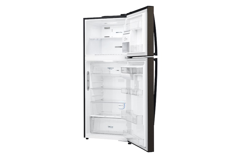 LG Nevera Top Freezer, Fabricador de hielo, Tecnología Door Cooling™ de 437 LTS, No frost, Acabado Black Steel, Filtro Hygiene Fresh+®, Inverter Lineal Compressor, LT41AGDX