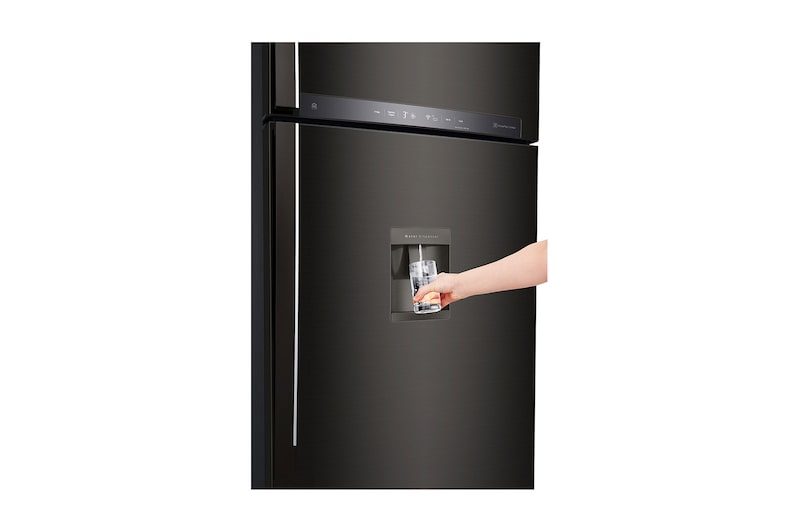 LG Nevera Top Freezer, Fabricador de hielo, Tecnología Door Cooling™ de 437 LTS, No frost, Acabado Black Steel, Filtro Hygiene Fresh+®, Inverter Lineal Compressor, LT41AGDX