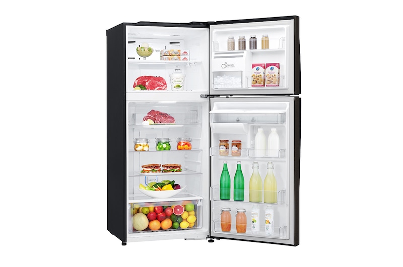 LG Nevera Top Freezer, Fabricador de hielo, Tecnología Door Cooling™ de 437 LTS, No frost, Acabado Black Steel, Filtro Hygiene Fresh+®, Inverter Lineal Compressor, LT41AGDX