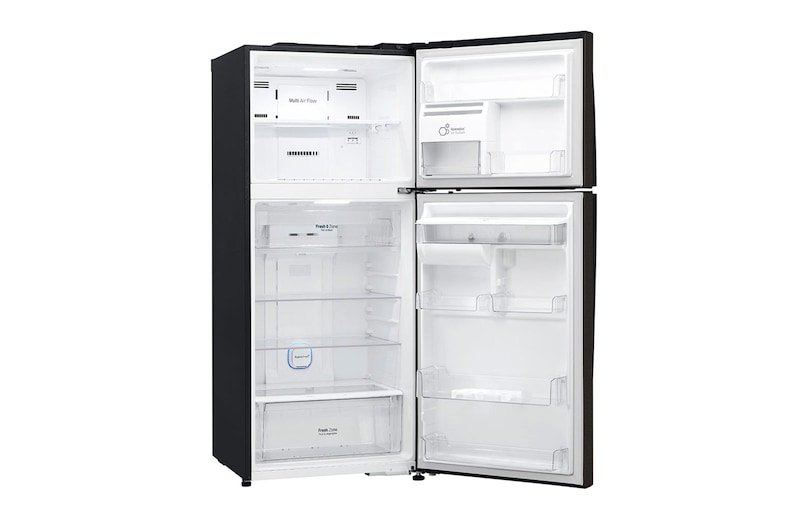 LG Nevera Top Freezer, Fabricador de hielo, Tecnología Door Cooling™ de 437 LTS, No frost, Acabado Black Steel, Filtro Hygiene Fresh+®, Inverter Lineal Compressor, LT41AGDX