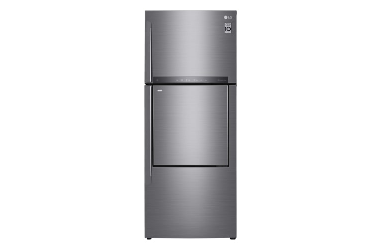 LG Nevera Top Mount Door-in-Door®, capacidad 444 LTS, No frost, Acabado Platinum silver, Tecnologia Door Cooling™, Filtro Hygiene Fresh+®, Inverter Lineal Compressor, LT41MDP