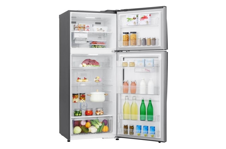 LG Nevera Top Mount Door-in-Door®, capacidad 444 LTS, No frost, Acabado Platinum silver, Tecnologia Door Cooling™, Filtro Hygiene Fresh+®, Inverter Lineal Compressor, LT41MDP