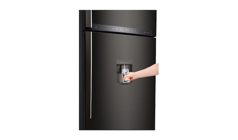 LG Nevera Top freezer , Tecnología Door Cooling™ de 437 LTS, No frost, Acabado Black Steel, Filtro Hygiene Fresh<sup>+</sup>®, LT41SGDX