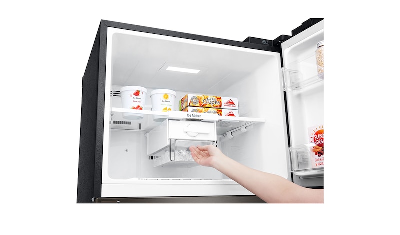 LG Nevera Top freezer , Tecnología Door Cooling™ de 437 LTS, No frost, Acabado Black Steel, Filtro Hygiene Fresh<sup>+</sup>®, LT41SGDX