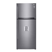 Vista frontal de Nevera Top Mount, Tecnología Door Cooling™ de 437 LTS, No frost, Acabado Platinum silver, Filtro Hygiene Fresh&#43;®, Inverter Lineal Compressor LT41SGPX