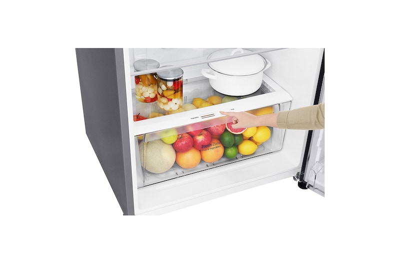 LG Nevera Top Mount, Tecnología Door Cooling™ de 437 LTS, No frost, Acabado Platinum silver, Filtro Hygiene Fresh+®, Inverter Lineal Compressor, LT41SGPX