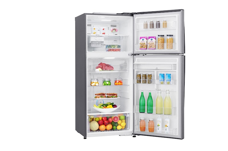 LG Nevera Top Mount, Tecnología Door Cooling™ de 437 LTS, No frost, Acabado Platinum silver, Filtro Hygiene Fresh+®, Inverter Lineal Compressor, LT41SGPX