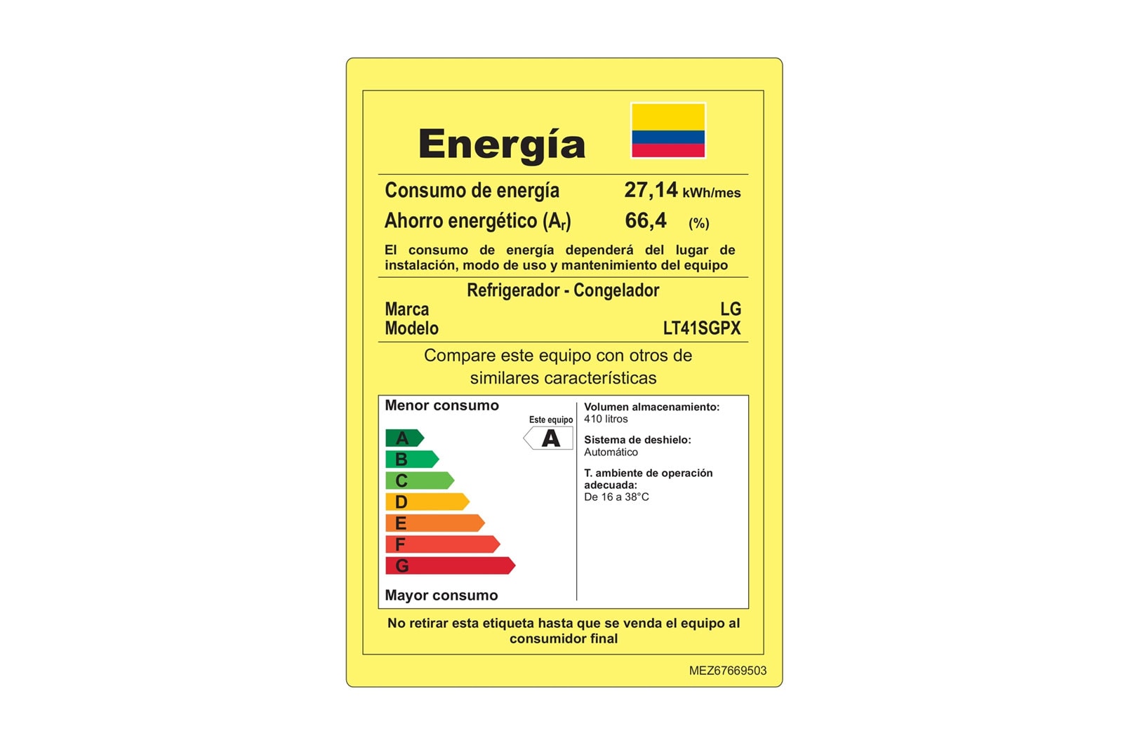 LG Nevera Top Mount, Tecnología Door Cooling™ de 437 LTS, No frost, Acabado Platinum silver, Filtro Hygiene Fresh+®, Inverter Lineal Compressor, LT41SGPX