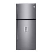 Vista frontal de Nevera Top Mount, Tecnología Door Cooling™ de 437 LTS, No frost, Acabado Platinum silver, Inverter Lineal Compressor LT41WGPX