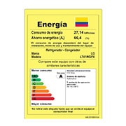 LG Nevera Top Mount, Tecnología Door Cooling™ de 437 LTS, No frost, Acabado Platinum silver, Inverter Lineal Compressor, LT41WGPX