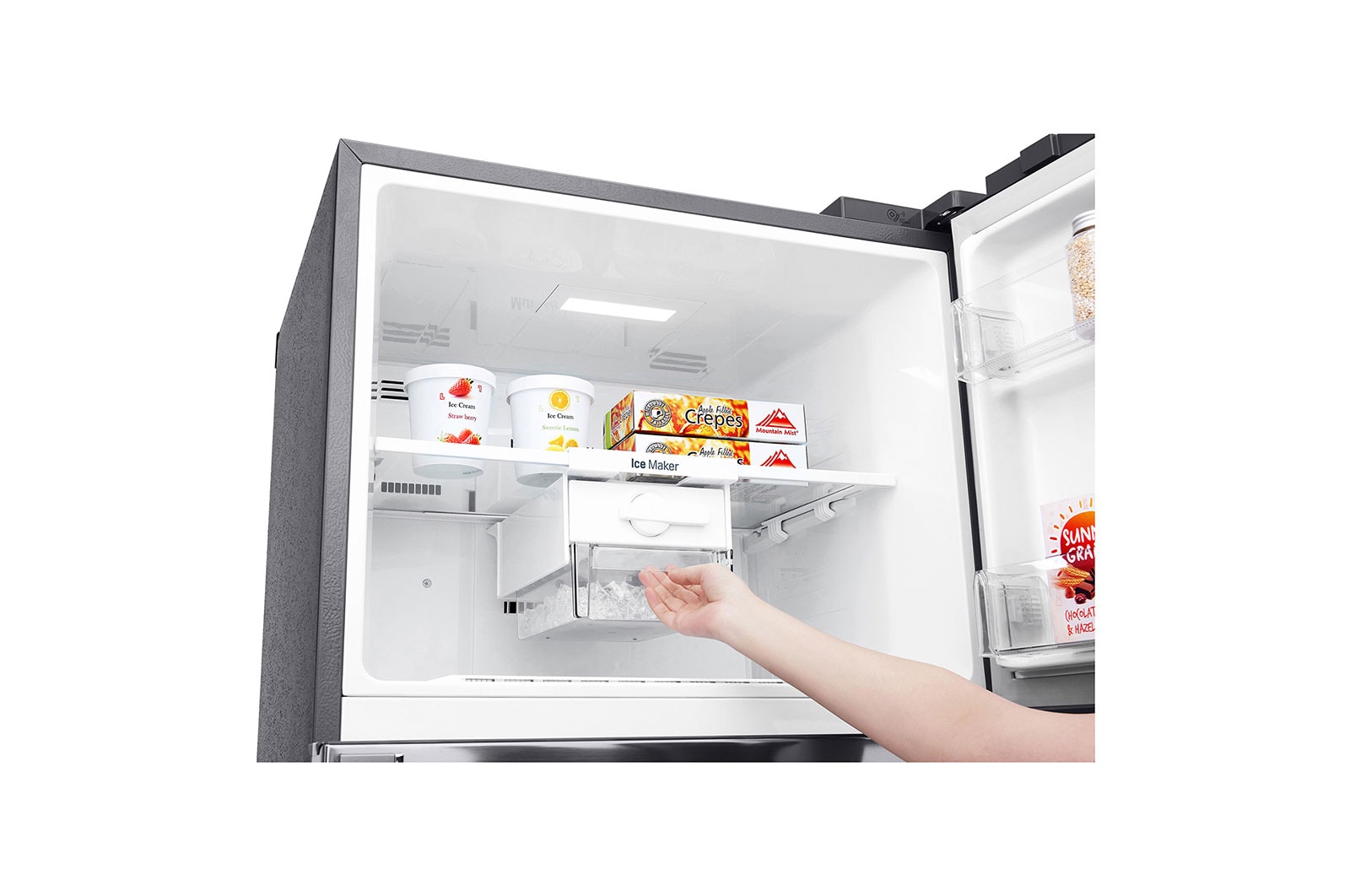 LG Nevera Top Mount, Tecnología Door Cooling™ de 437 LTS, No frost, Acabado Platinum silver, Inverter Lineal Compressor, LT41WGPX