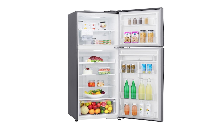 LG Nevera Top Mount, Tecnología Door Cooling™ de 437 LTS, No frost, Acabado Platinum silver, Inverter Lineal Compressor, LT41WGPX