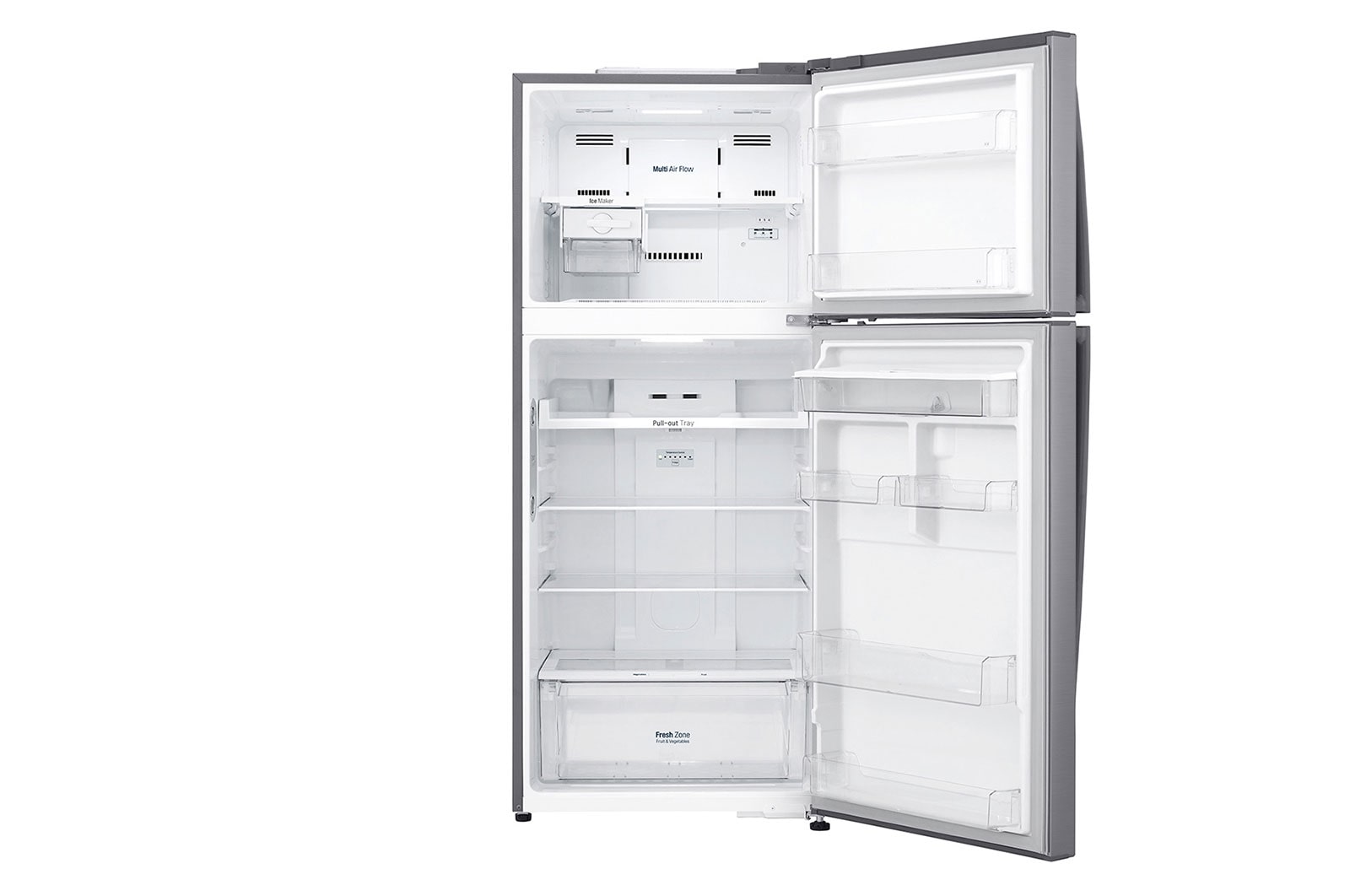 LG Nevera Top Mount, Tecnología Door Cooling™ de 437 LTS, No frost, Acabado Platinum silver, Inverter Lineal Compressor, LT41WGPX