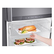LG Nevera Top Freezer, fabricador de hielo, Tecnología Door Cooling™, capacidad 471 LTS, acabado Platinum Silver, Filtro Hygiene Fresh+®, Inverter Lineal Compressor, LT44AGP