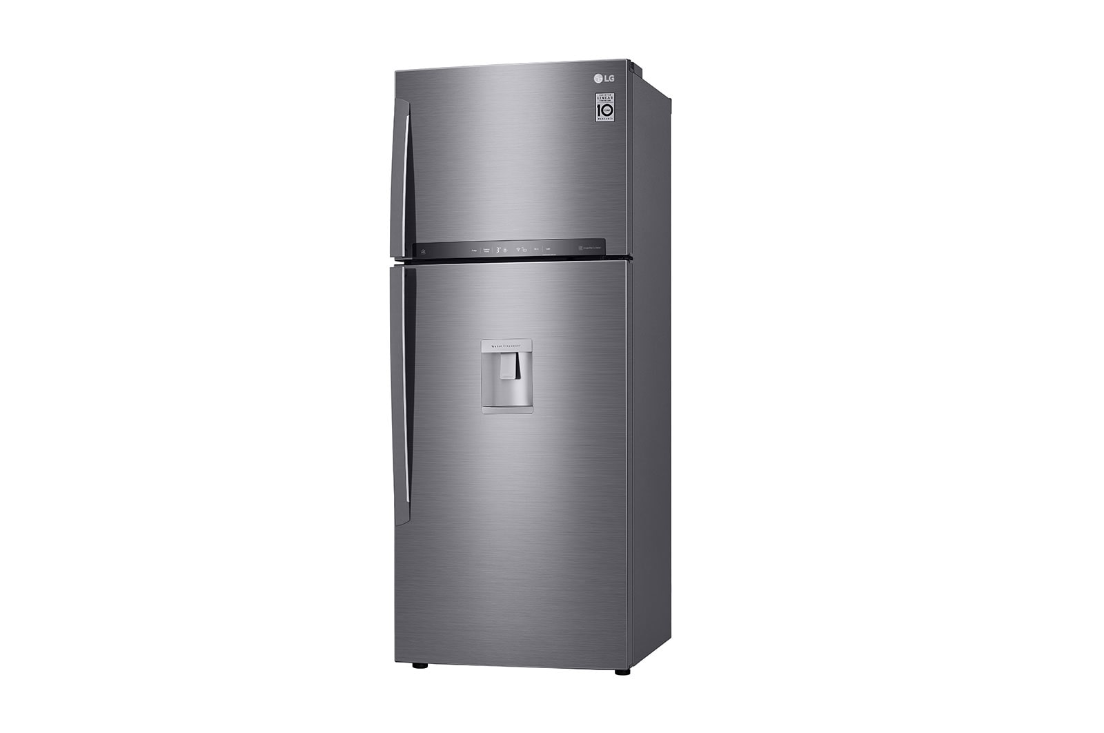 LG Nevera Top Freezer, fabricador de hielo, Tecnología Door Cooling™, capacidad 471 LTS, acabado Platinum Silver, Filtro Hygiene Fresh+®, Inverter Lineal Compressor, LT44AGP