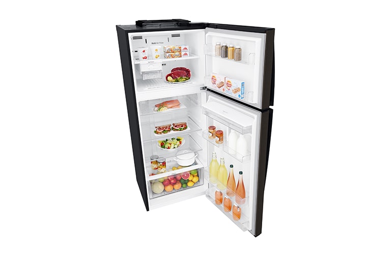 LG Nevera Top Frezzer, Tecnologia Door Cooling™, capacidad 471 LTS, acabado Black Steel, Filtro Hygiene Fresh+®, Inverter Lineal Compressor, LT44SGD