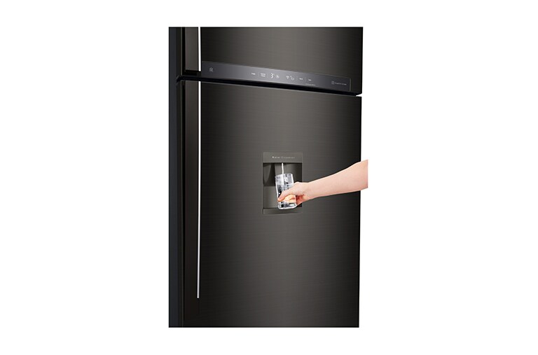 LG Nevera Top Frezzer, Tecnologia Door Cooling™, capacidad 471 LTS, acabado Black Steel, Filtro Hygiene Fresh+®, Inverter Lineal Compressor, LT44SGD