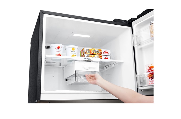 LG Nevera Top Frezzer, Tecnologia Door Cooling™, capacidad 471 LTS, acabado Black Steel, Filtro Hygiene Fresh+®, Inverter Lineal Compressor, LT44SGD