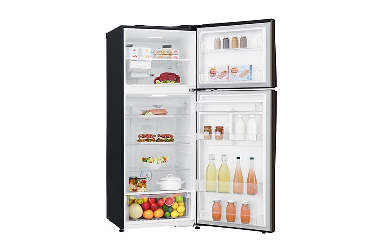 LG Nevera Top Frezzer, Tecnologia Door Cooling™, capacidad 471 LTS, acabado Black Steel, Filtro Hygiene Fresh+®, Inverter Lineal Compressor, LT44SGD