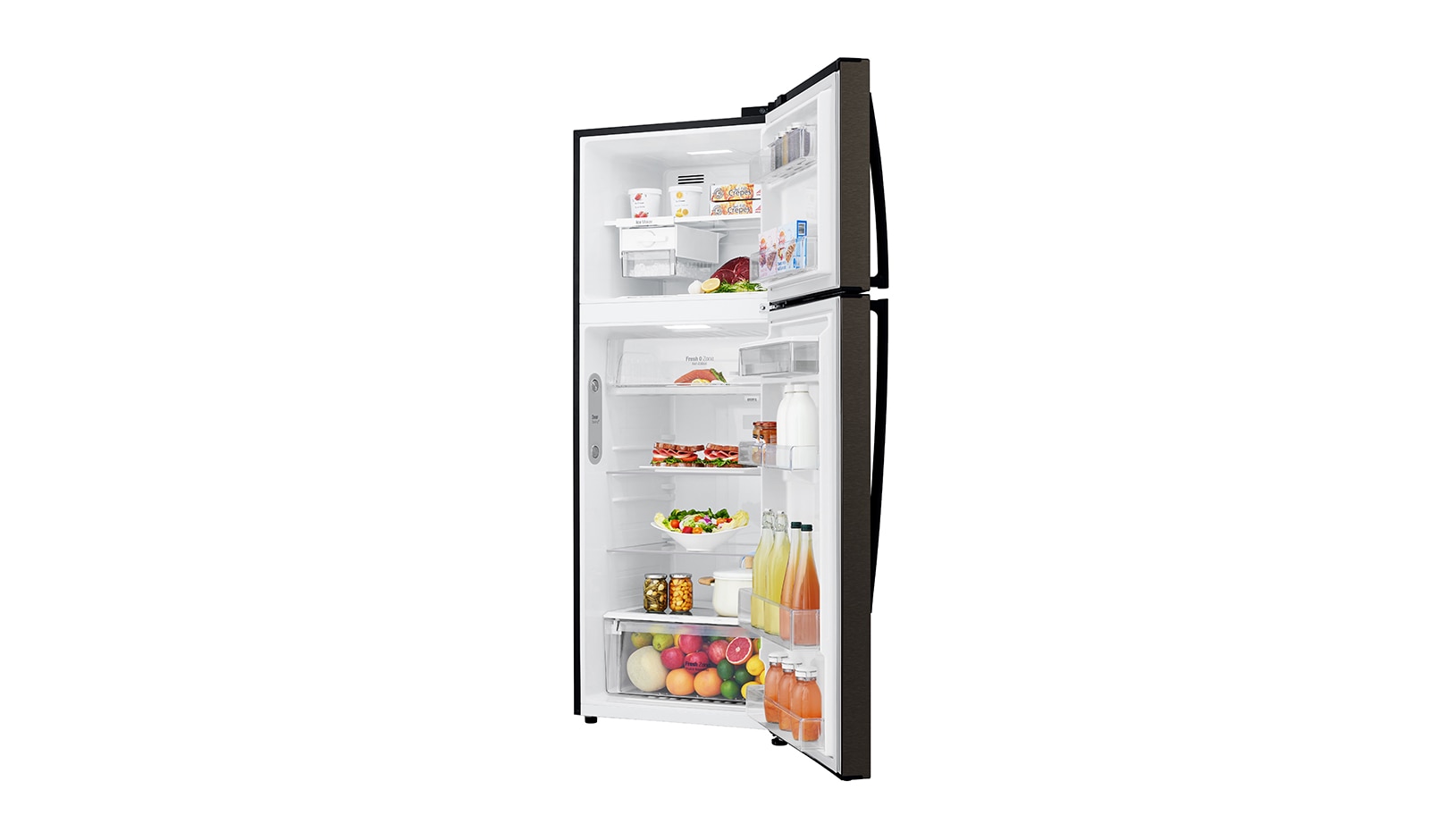LG Nevera Top Frezzer, Tecnologia Door Cooling™, capacidad 471 LTS, acabado Black Steel, Filtro Hygiene Fresh+®, Inverter Lineal Compressor, LT44SGD
