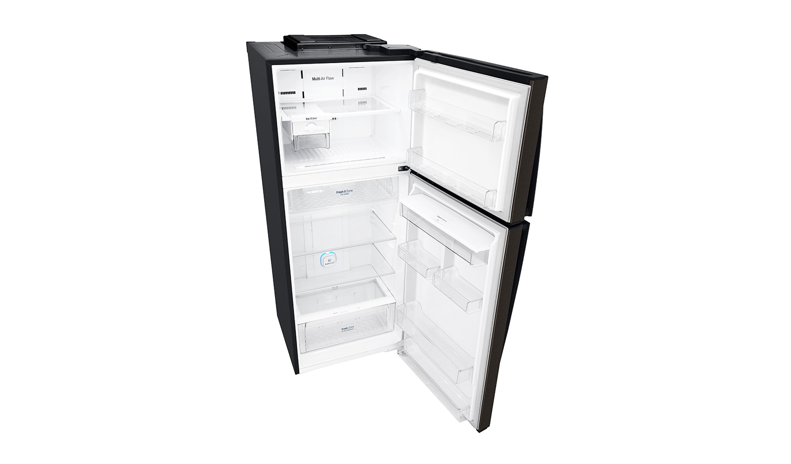 LG Nevera Top Frezzer, Tecnologia Door Cooling™, capacidad 471 LTS, acabado Black Steel, Filtro Hygiene Fresh+®, Inverter Lineal Compressor, LT44SGD